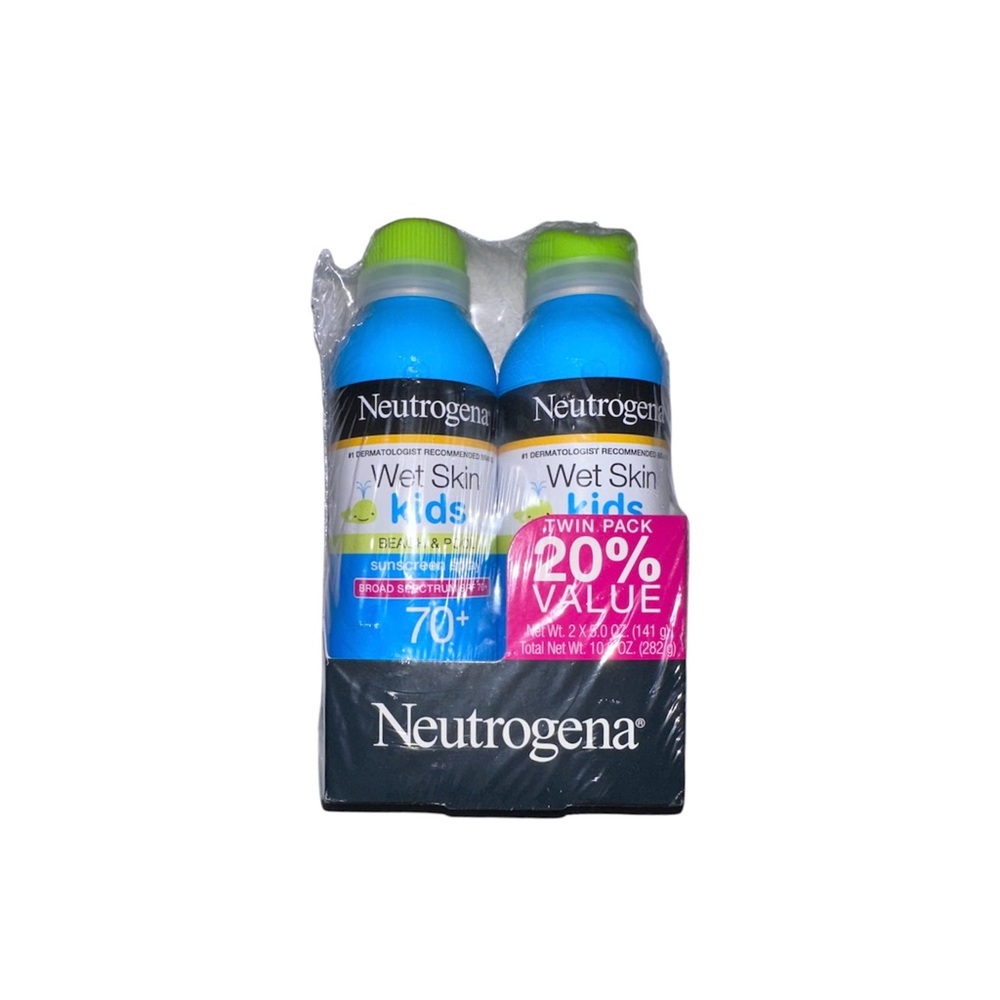 Neutrogena Wet Skin Kids Sunscreen Spray, Twin Pack SPF 70 EXPIRED